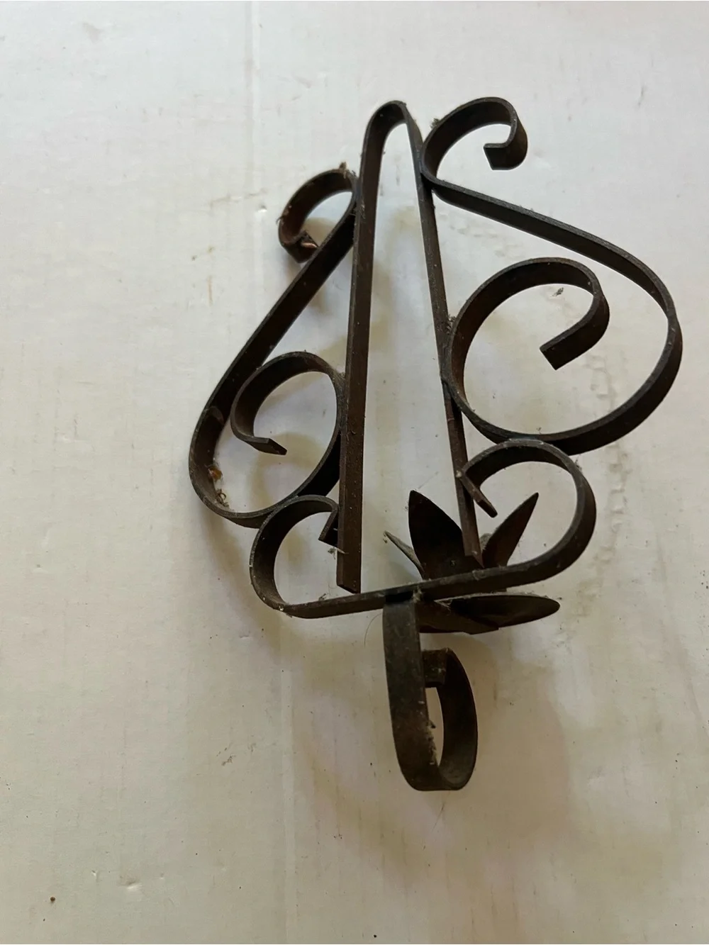 Rustic Black Metal Wall Sconce Hook - Home Wall Decor